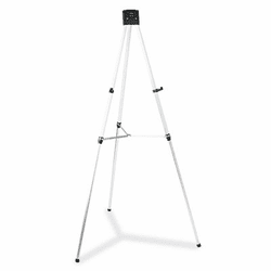 QRT55E Heavy-Duty Telescoping Tripod Easel, 38" to 66" High, Aluminum, Silver By QUARTET MFG.