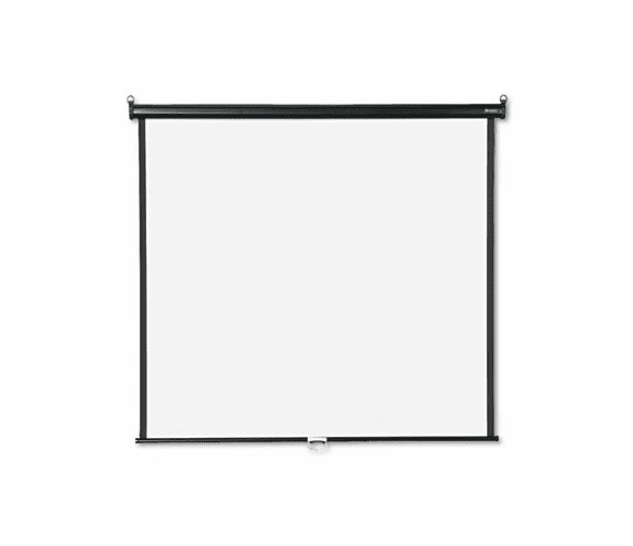 QRT660S Wall or Ceiling Projection Screen, 60 x 60, White Matte, Black Matte Casing By QUARTET MFG.