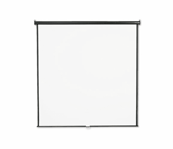 QRT684S Wall or Ceiling Projection Screen, 84 x 84, White Matte, Black Matte Casing By QUARTET MFG.