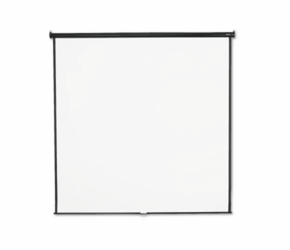QRT696S Wall or Ceiling Projection Screen, 96 x 96, White Matte, Black Matte Casing By QUARTET MFG.