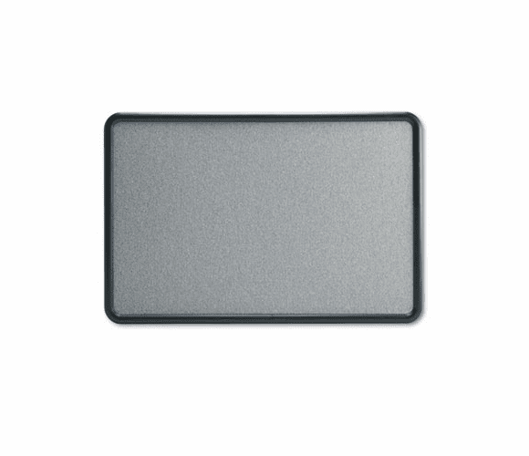 QRT7693G Contour Fabric Bulletin Board, 36 x 24, Gray, Plastic Graphite Frame By QUARTET MFG.