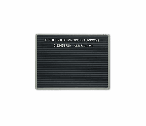 QRT901M Magnetic Wall Mount Letter Board, 24 x 18, Black, Gray Aluminum Frame By QUARTET MFG.