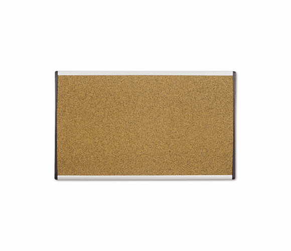 QRTARCB3018 Cubicle Arc Frame Colored Cork Board, 18 x 30, Tan, Aluminum Frame By QUARTET MFG.