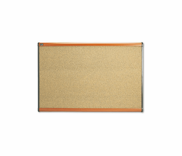 QRTB243LC Prestige Bulletin Board, Graphite-Blend Cork, 36 x 24, Cherry Frame By QUARTET MFG.