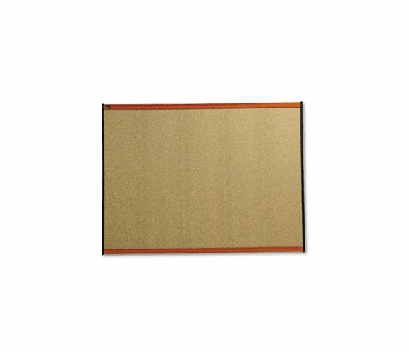 QRTB244LC Prestige Bulletin Board, Graphite-Blend Cork, 48 x 36, Cherry Frame By QUARTET MFG.