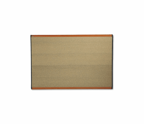 QRTB247LC Prestige Bulletin Board, Graphite-Blend Cork, 72 x 48, Cherry Frame By QUARTET MFG.