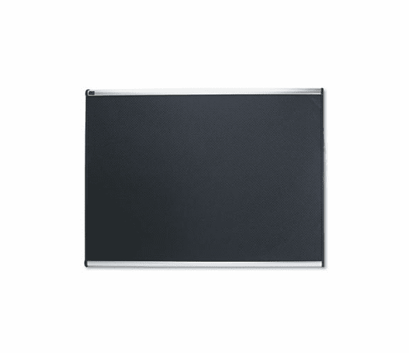 QRTB344A Embossed Bulletin Board, Hi-Density Foam, 48 x 36, Black, Aluminum Frame By QUARTET MFG.