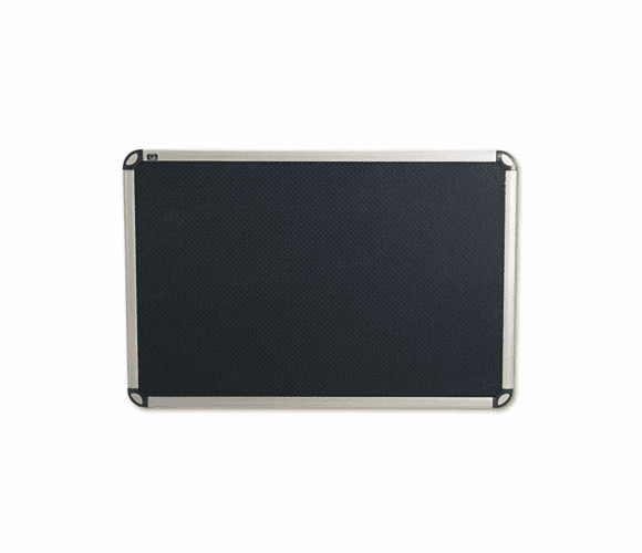 QRTB363T Euro-Style Bulletin Board, High-Density Foam, 36 x 24, Black/Aluminum Frame By QUARTET MFG.