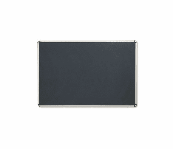 QRTB367T Euro-Style Bulletin Board, High-Density Foam, 72 x 48, Black/Aluminum Frame By QUARTET MFG.