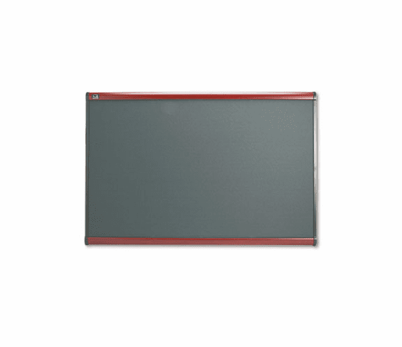 QRTB443M Prestige Bulletin Board, Diamond Mesh Fabric, 36 x 24, Gray/Mahogany Frame By QUARTET MFG.