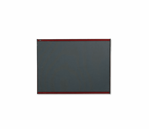 QRTB444M Prestige Bulletin Board, Diamond Mesh Fabric, 48 x 36, Gray/Mahogany Frame By QUARTET MFG.