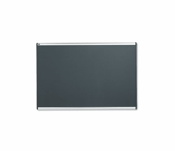 QRTB447A Prestige Bulletin Board, Diamond Mesh Fabric, 72 x 48, Gray/Aluminum Frame By QUARTET MFG.