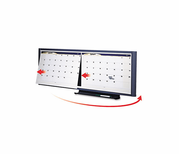 QRTCCP31 Modular 2-Month Calendar System for Cubicles, 36 x 12, Graphite Gray By QUARTET MFG.