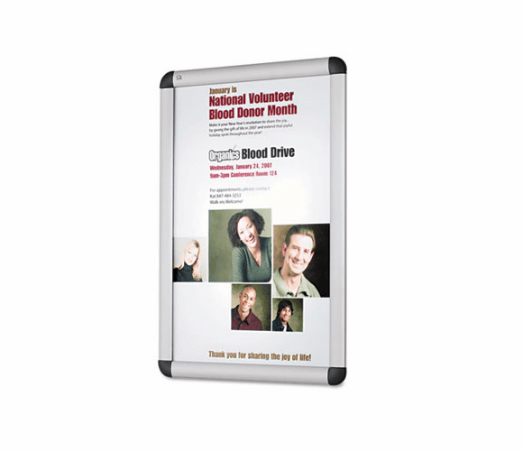 QRTCF1711 Clip-Frame Aluminum Sign Holder, 14-7/8 x 20-7/8, Silvertone By QUARTET MFG.