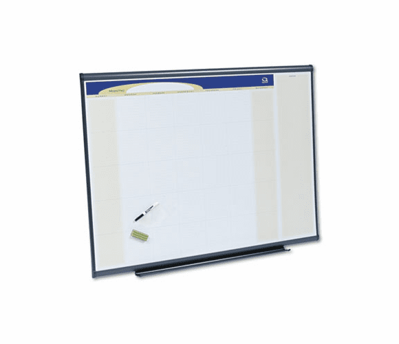 QRTCP43 Prestige Total Erase Monthly Calendar, 48 x 36, Gray Aluminum Frame By QUARTET MFG.