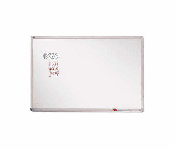QRTEMA408 Melamine Whiteboard, Aluminum Frame, 96 x 48 By QUARTET MFG.