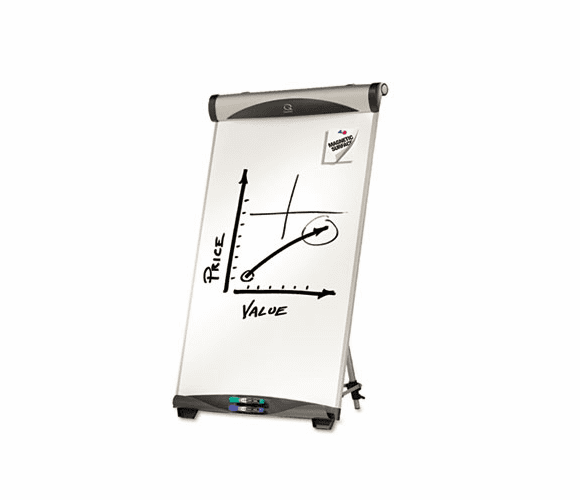QRTEU500E Euro Magnetic Dry Erase Easel, 27 x 39, White By QUARTET MFG.