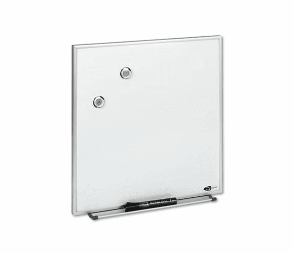 QRTM1616 Magnetic Dry Erase Board, Painted Steel, 16 x 16, White, Aluminum Frame By QUARTET MFG.