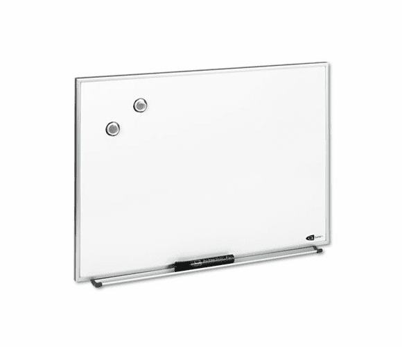 QRTM2316 Magnetic Dry Erase Board, Painted Steel, 23 x 16, White, Aluminum Frame By QUARTET MFG.
