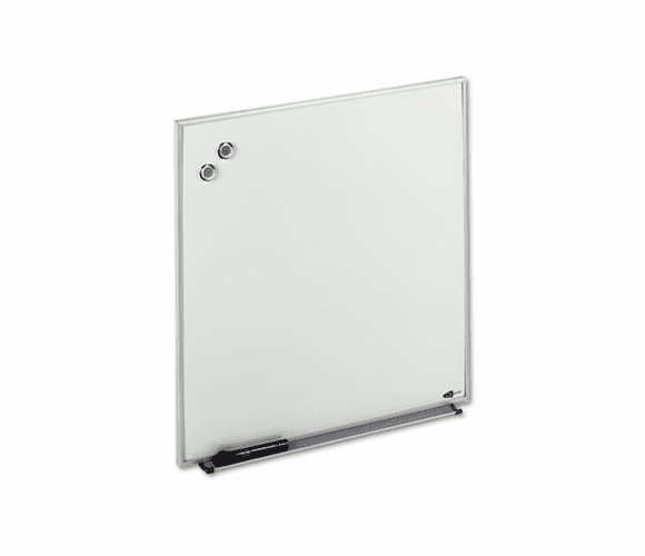 QRTM2323 Magnetic Dry Erase Board, Painted Steel, 23 x 23, White, Aluminum Frame By QUARTET MFG.