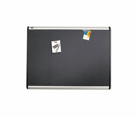 QRTMB543A Prestige Plus Magnetic Fabric Bulletin Board, 36 x 24, Aluminum Frame By QUARTET MFG.