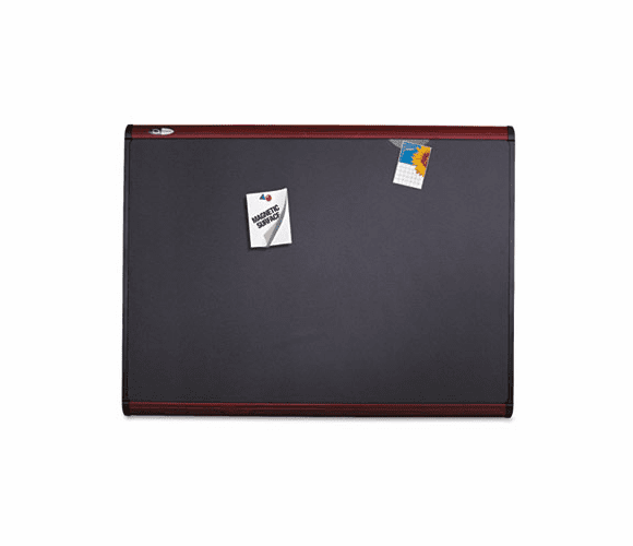 QRTMB544M Prestige Plus Magnetic Fabric Bulletin Board, 48 x 36, Mahogany Frame By QUARTET MFG.