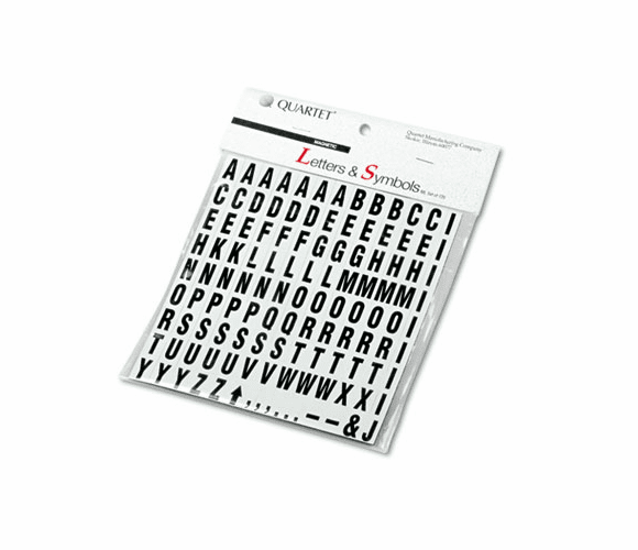 QRTML Magnetic Characters, Magnetic, Black, 3/4"h, 120/Set By QUARTET MFG.