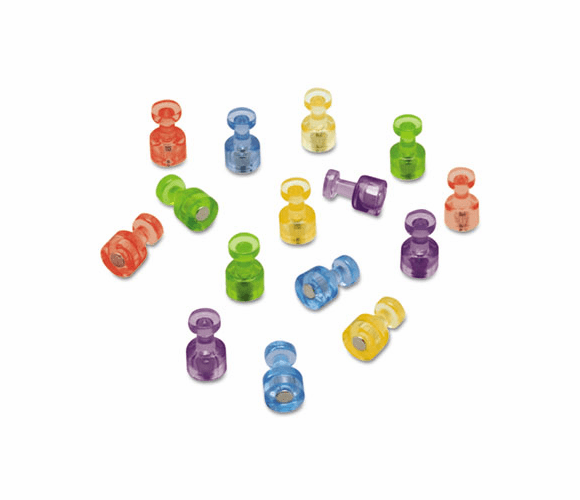 QRTMPPC Magnetic Push Pins for Magnetic Planning Boards, Assorted Colors, 20/Pack By QUARTET MFG.