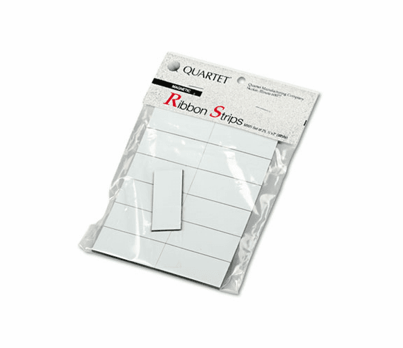 QRTMWS Magnetic Write-On/Wipe-Off Strips, 2w x 7/8h, White, 25/Pack By QUARTET MFG.