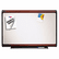QRTP553M Premium Dry Erase Board, Porcelain/Steel, 36 x 24, White/Mahogany Frame By QUARTET MFG.