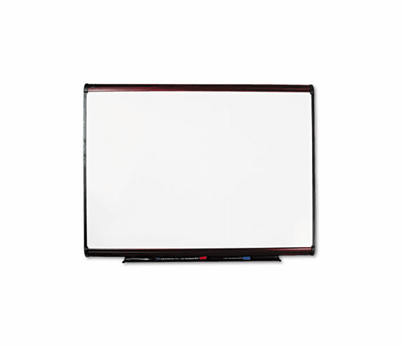QRTP554M Premium Dry Erase Board, Porcelain/Steel, 48 x 36, White/Mahogany Frame By QUARTET MFG.