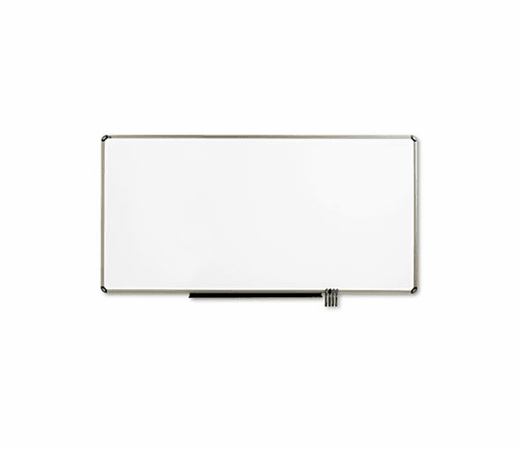 QRTP568T Euro Frame Dry-Erase Board, Porcelain/Steel, 96 x 48, White/Aluminum Frame By QUARTET MFG.