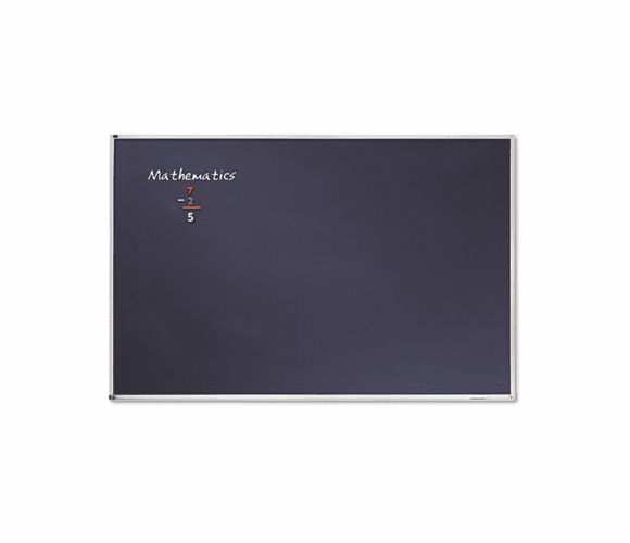 QRTPCA406B Porcelain Black Chalkboard w/Aluminum Frame, 72" x 48", Silver By QUARTET MFG.