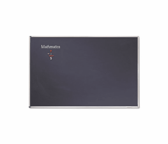QRTPCA408B Porcelain Black Chalkboard w/Aluminum Frame, 48 x 96, Silver By QUARTET MFG.