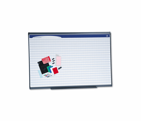 QRTPP1264 Planning System, Porcelain-on-Steel, 1 x 2 Grid, 72 x 48, Graphite Gray By QUARTET MFG.