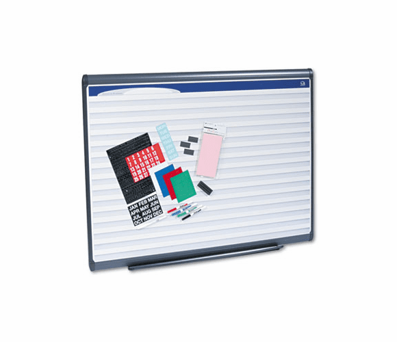QRTPP143 Horizontal Format Planning System, Porcelain, 48 x 36, Graphite By QUARTET MFG.