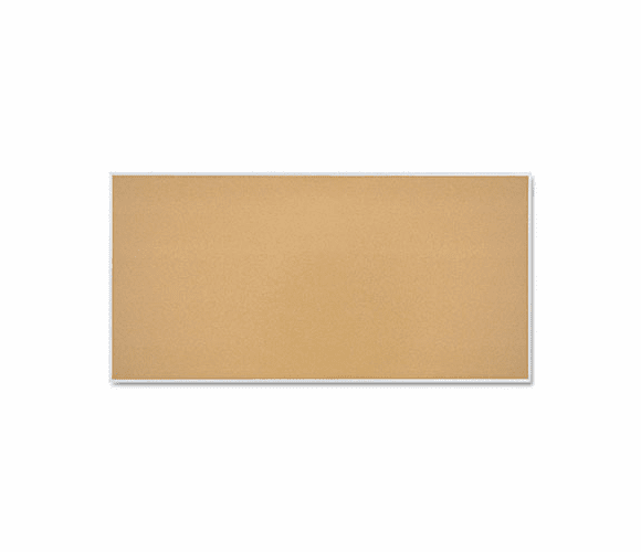 QRTS738 Cork Bulletin Board, 96 x 48, Aluminum Frame By QUARTET MFG.