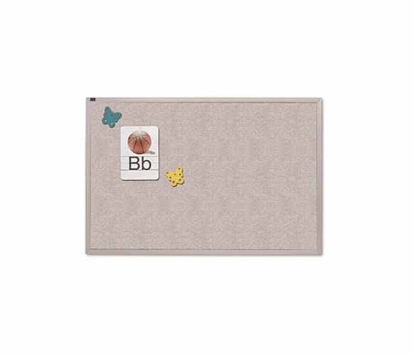 QRTVTA406G Vinyl Tack Bulletin Board, 72 x 48, Gray, Anodized Aluminum Frame By QUARTET MFG.