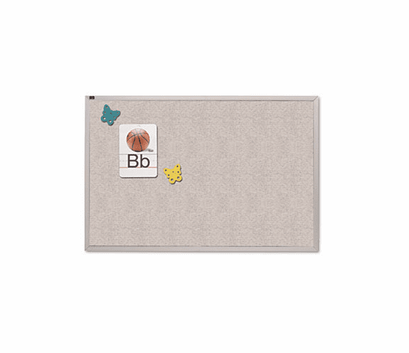 QRTVTA408G Vinyl Tack Bulletin Board, 96 x 48, Gray, Anodized Aluminum Frame By QUARTET MFG.