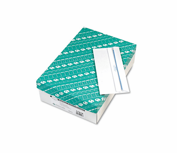 QUA11218 Redi-Seal Security Tinted Envelope, Contemporary, #10, White, 500/Box By QUALITY PARK PRODUCTS