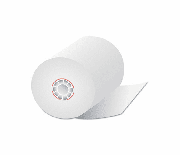 QUA15606 Single-Ply Calculator/Cash Register Rolls, 3" x 150 feet, White, 50/Carton By QUALITY PARK PRODUCTS