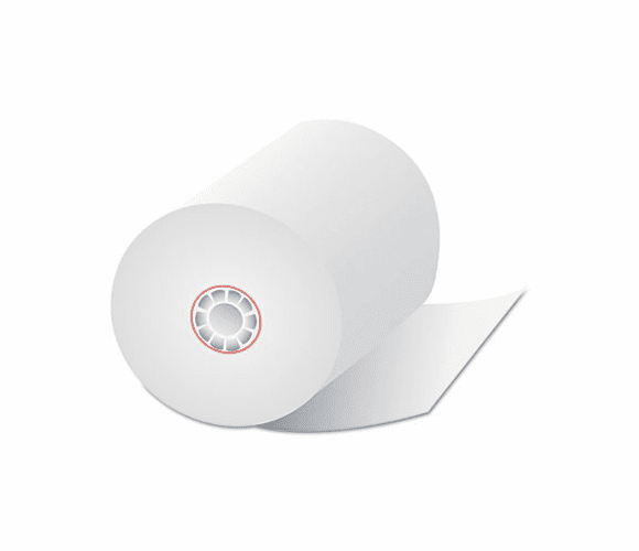 QUA15616 Single-Ply Thermal Cash Register Rolls, 3-1/8" x 230 feet, White, 50/Carton By QUALITY PARK PRODUCTS