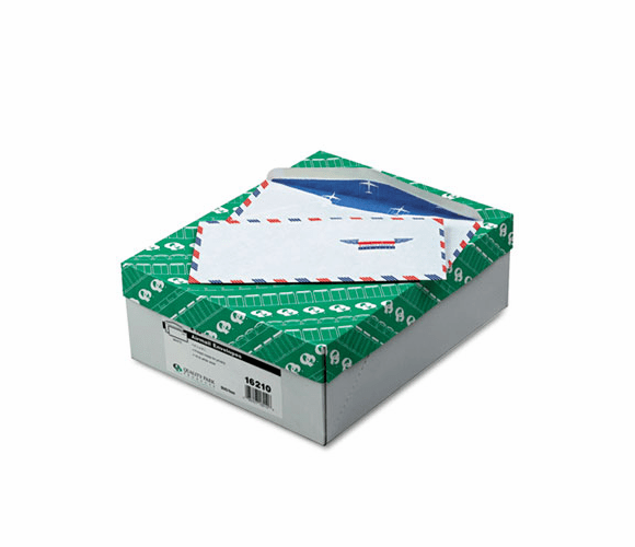 QUA16210 Air Mail Envelope, Traditional, #10, White, 500/Box By QUALITY PARK PRODUCTS