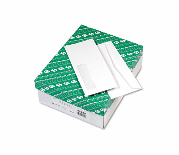 QUA21332 Window Envelope, Contemporary, #10, White, 500/Box By QUALITY PARK PRODUCTS