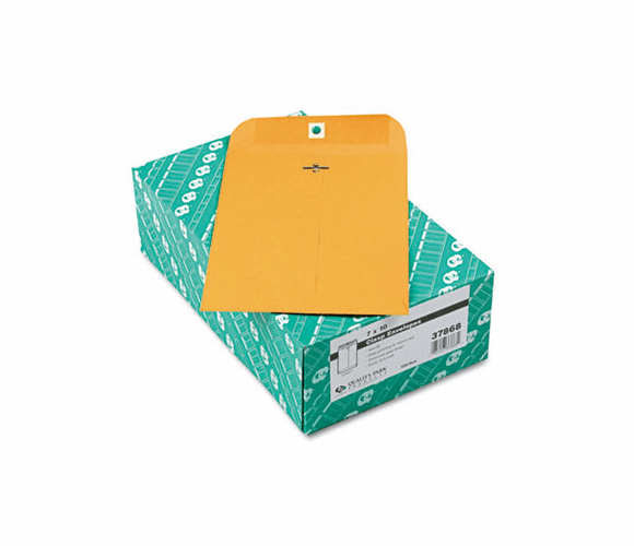 QUA37868 Clasp Envelope, 7 x 10, 28lb, Light Brown, 100/Box By QUALITY PARK PRODUCTS