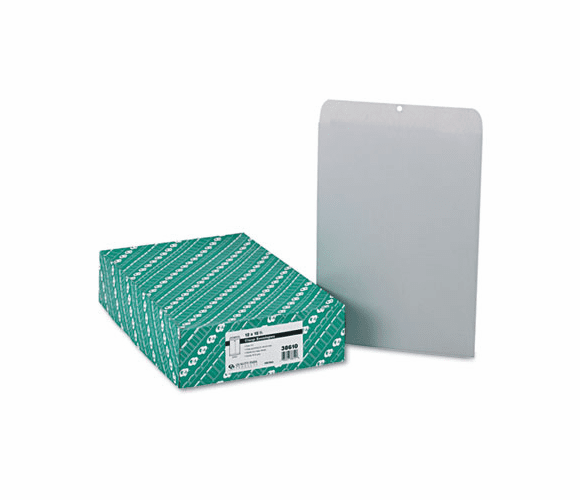 QUA38610 Clasp Envelope, 12 x 15 1/2, 28lb, Executive Gray, 100/Box By QUALITY PARK PRODUCTS
