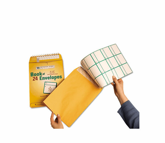 QUA44524 Redi-Strip Envelope Book with Labels, Brown Kraft, 24/Pack By QUALITY PARK PRODUCTS