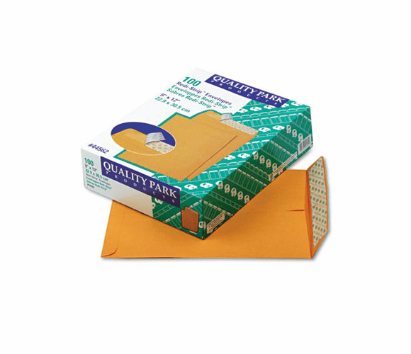 QUA44562 Redi-Strip Catalog Envelope, 9 x 12, Light Brown, 100/Box By QUALITY PARK PRODUCTS