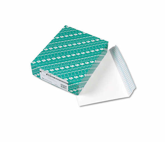 QUA44580 Redi Strip Open Side Booklet Envelope, Contemporary, 12 x 9, White, 100/Box By QUALITY PARK PRODUCTS