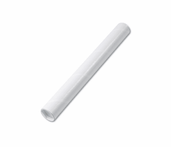 QUA46007 Fiberboard Mailing Tube, Recessed End Plugs, 18 x 2, White, 25/Carton By QUALITY PARK PRODUCTS